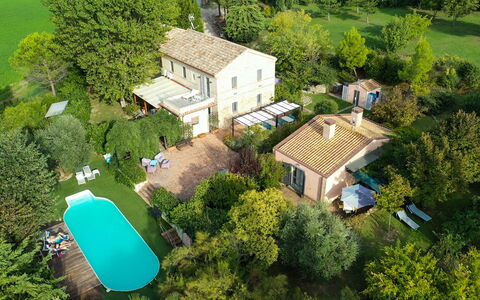 La Villa Di Ostra: Property, Aerial Photography, House, Bird'S-Eye View, Natural Landscape, Home, Real Estate, Estate, Building, Residential Area