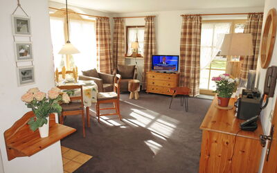 Ruhpolding 201: Room, Living Room, Property, Building, Interior Design, Floor, Furniture, Hardwood, House, Flooring