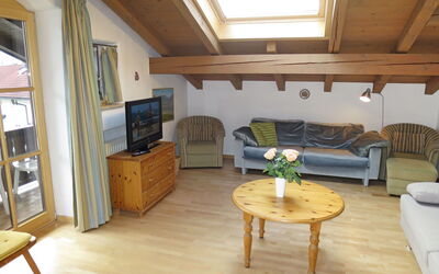 Wohnung 8 (Am Sonneneck) 201.4: Room, Property, Furniture, Building, Interior Design, Floor, Table, House, Ceiling, Living Room