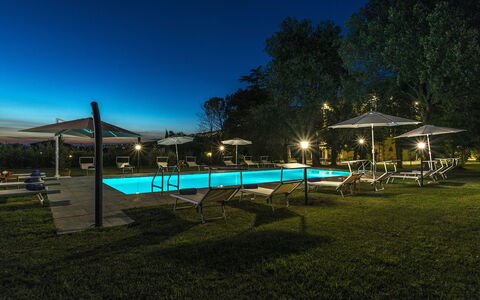 Villa Ivana - Cortona: Sky, Night, Tree, Architecture, Leisure, Mountain, Cloud, Mountain Range, Landscape, Hill Station