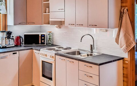 Kesäranta: Kitchen Appliance, Kitchen, Countertop, Cabinetry, Major Appliance, Kitchen Sink, Home Appliance, Wood, Furniture, Interior Design
