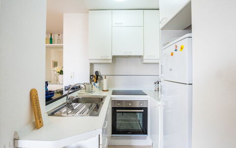 Vista al Mar: Property, Room, White, Kitchen, Countertop, Furniture, Interior Design, House, Building, Yellow