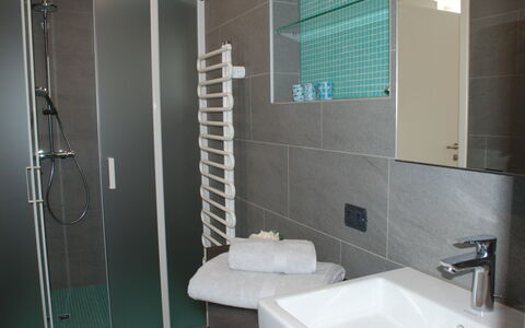 Rossella: Bathroom, Room, Tile, Property, Plumbing Fixture, Tap, Wall, Glass, Architecture, Bathroom Accessory