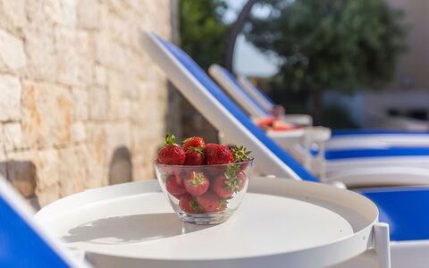 Roko: Food, Tableware, Table, Dishware, Plate, Blue, Cuisine, Fruit, Serveware