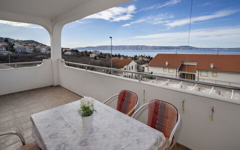 Novi Vinodolski Klenovica 102: Property, Real Estate, Sky, Room, Balcony, Deck, Vacation, House, Apartment, Architecture