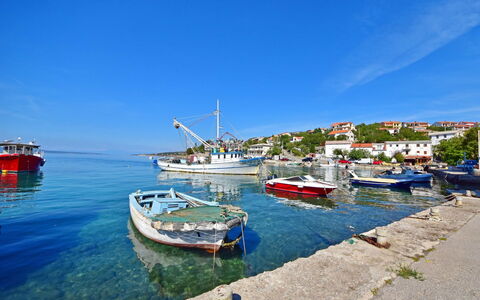 Novi Vinodolski Klenovica 102: Water, Sky, Boat, Watercraft, Cloud, Blue, Vehicle, Naval Architecture, Lake, Dock