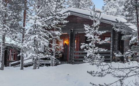 Lemmenliekki 2: Snow, Wood, Winter, Cottage, Freezing, Home, Log Cabin, Larch, Siding