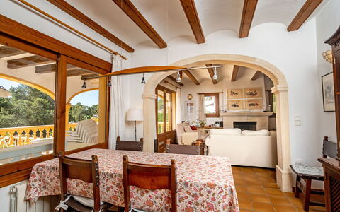 Villa Casablanca: Property, Room, Building, Ceiling, Furniture, Beam, Interior Design, Real Estate, House, Home