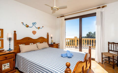 Villa Casablanca: Bedroom, Room, Furniture, Property, Bed, Bed Sheet, Bed Frame, Wall, Building, Interior Design