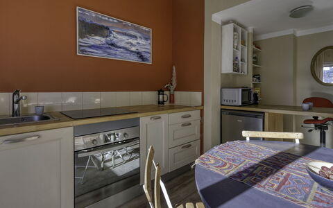 L'Atelier: Cabinetry, Property, Countertop, Sink, Drawer, Wood, Kitchen, Lighting, Interior Design, Building