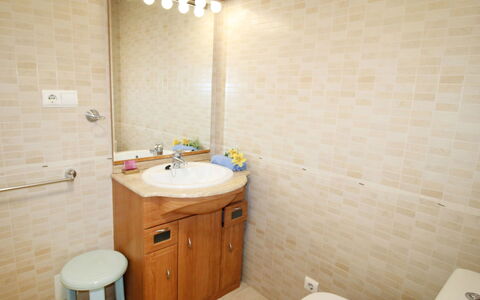 Las Palmeras: Bathroom, Room, Property, Wall, Interior Design, Real Estate, Furniture, Tile, Building, Sink