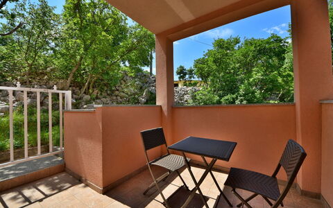 Novi Vinodolski Klenovica 600: Property, Real Estate, Room, House, Building, Furniture, Home, Architecture, Shade, Patio