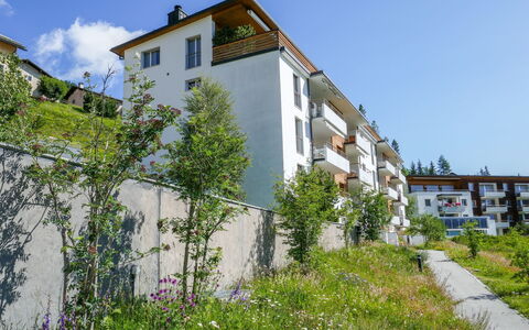 Chesa sur Puoz 7: Property, House, Residential Area, Vegetation, Building, Wall, Architecture, Real Estate, Neighbourhood, Tree