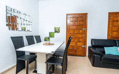 Aurelie: Furniture, Room, Property, Interior Design, Table, Dining Room, Wall, Building, Floor, Chair