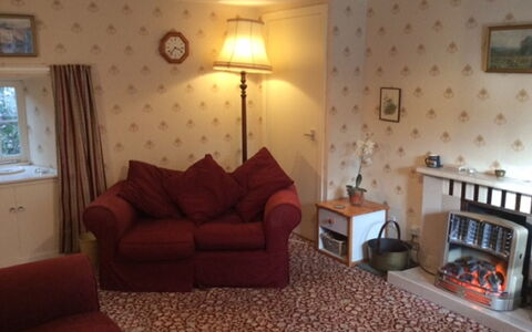 Craigton Cottage: Brown, Furniture, Picture Frame, Couch, Wood, Comfort, Lamp, Interior Design, Floor, Flooring