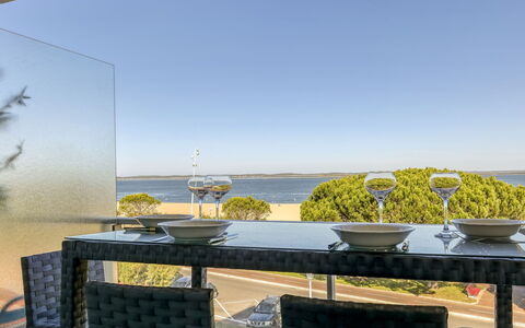 Arcachon 241: Water, Sky, Property, Nature, Shade, Plant, Outdoor Furniture, Table, Interior Design, Lighting