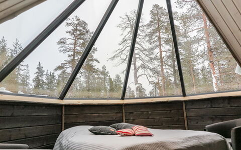Arctic Light Hut: Wood, Ceiling, Glass, Hardwood, Daylighting, Wood Stain, Shade, Natural Material, Design, Light Fixture