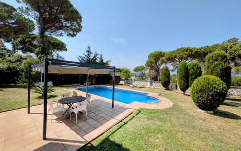 Style: Swimming Pool, Shade, Garden, Landscaping, Leisure, Backyard, Resort, Artificial Turf, Lawn, Design