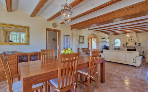 Villa Meena: Property, Room, Building, Furniture, Floor, Real Estate, Ceiling, House, Dining Room, Hardwood