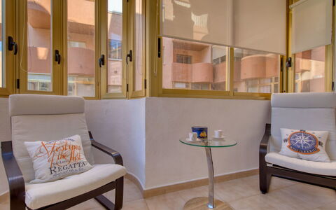 Calpe Pueblo: Room, Furniture, Property, Interior Design, Building, Living Room, Suite, House, Table, Architecture