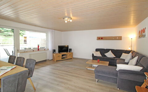 Eifelnatur (Haus 3): Furniture, Table, Property, Couch, Comfort, Wood, Interior Design, Lighting, Flooring, Living Room