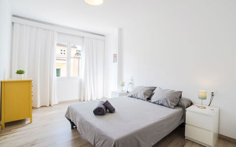 Can Josep: Bedroom, Furniture, Bed, Room, Property, Floor, Interior Design, Bed Frame, Bed Sheet, Wall
