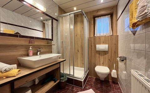 Moosbichl: Flooring, Floor, Interior Design, Wood, Plumbing Fixture, Ceiling, Room, Bathroom, Sink, Bathroom Sink