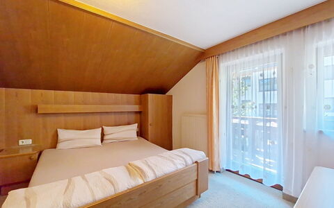 Alpenblick: Interior Design, Wood, Flooring, Floor, Furniture, Ceiling, Room, Bed, Lighting, Bedroom