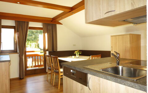 Alpenblick: Countertop, Property, Room, Furniture, Kitchen, Cabinetry, Building, Floor, Interior Design, Hardwood