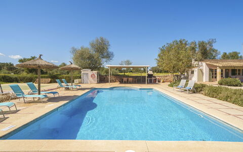 Can Soler: Swimming Pool, Resort, Estate, Outdoor Furniture, Shade, Eco Hotel, Landscaping, Umbrella, Hacienda, Leisure