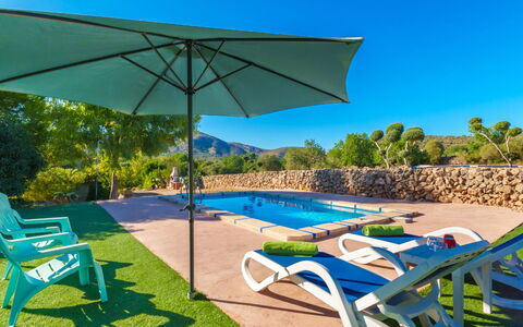 Estrella: Plant, Sky, Swimming Pool, Umbrella, Sunlounger, Azure, Shade, Tree, Outdoor Furniture, Body Of Water