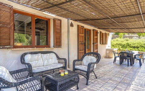 Es Puig Mancor: Furniture, Property, Window, Building, Interior Design, Plant, Table, Architecture, Wood, Shade