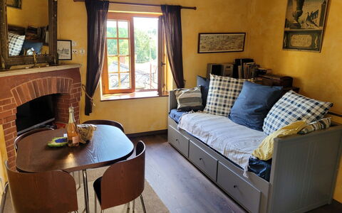 Le Pigeonnier: Picture Frame, Table, Furniture, Property, Couch, Azure, Wood, Interior Design, Window, Comfort