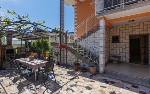 Elvi: Daytime, Property, Plant, Flowerpot, Architecture, Chair, Table, Interior Design, Urban Design, Shade