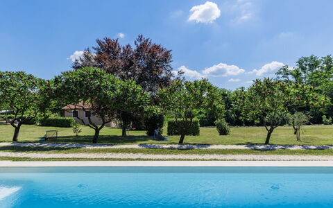 Tomazin: Blue, Swimming Pool, Shade, Garden, Resort, Leisure, Landscaping, Lawn, Eco Hotel, Estate