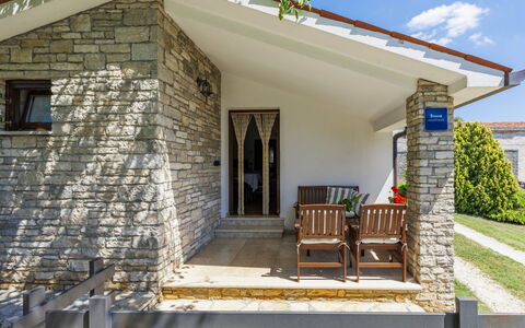 Tomazin: Wall, Architecture, House, Cottage, Home, Door, Porch, Shade, Brick, Estate