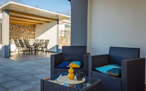 Prenc: Furniture, Property, Table, Building, Chair, Azure, Interior Design, Sky, Shade, Architecture