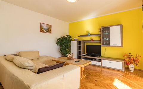 Larisa: Room, Property, Furniture, Yellow, Interior Design, Living Room, Floor, Building, Real Estate, Ceiling
