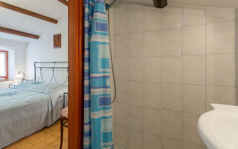 Villa Paula: Property, Building, Plumbing Fixture, Bathroom, Interior Design, Architecture, Shower Rod, Floor, Cabinetry, Shower