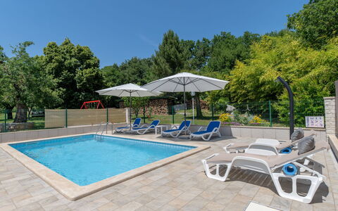 Verbanac: Swimming Pool, Outdoor Furniture, Resort, Shade, Sunlounger, Chair, Eco Hotel, Umbrella, Landscaping, Leisure Centre