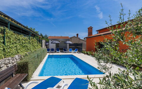Starci: Blue, Swimming Pool, Composite Material, Home, Resort, Outdoor Furniture, Eco Hotel, Villa, Houseplant, Chair