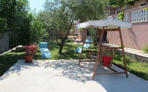 Ines: Backyard, Property, Yard, Shade, Real Estate, Garden, Landscaping, Grass, Patio, Building