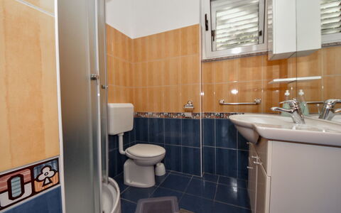 Ines: Brown, Sink, Tap, Plumbing Fixture, Mirror, Bathroom Sink, Bathroom, Purple, Interior Design, Bathroom Cabinet