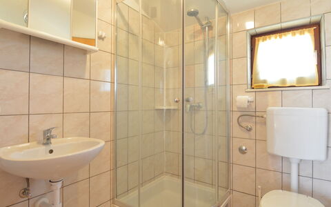 Basic: Plumbing Fixture, Shower Head, Bathroom, Shower, Sink, Interior Design, Tap, Shower Door, Floor
