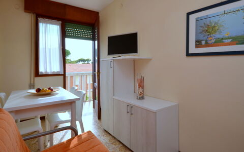 Torre Panorama: Furniture, Property, Table, Cabinetry, Building, Window, Wood, Interior Design, Curtain, Floor