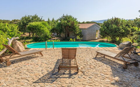 Mare di Ginepri (Bad115): Water, Property, Sky, Furniture, Swimming Pool, Azure, Outdoor Furniture, Shade, Plant, Sunlounger