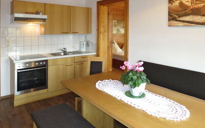 Bauernhof Hallmoos (War106) 617.3: Room, Countertop, Furniture, Property, Sink, Interior Design, Building, Cabinetry, Kitchen, Floor