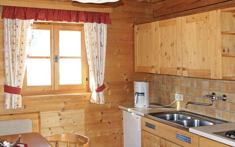 Sturmbachhütte: Room, Property, Cabinetry, Countertop, Furniture, Kitchen, Building, Interior Design, House, Ceiling