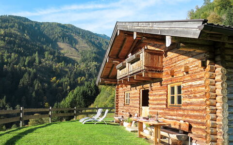 Sturmbachhütte: Natural Landscape, Property, House, Building, Mountain, Sky, Home, Architecture, Grass, Log Cabin