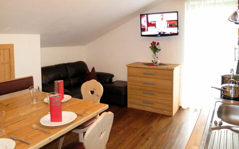 Zell am Ziller 615: Room, Furniture, Property, Floor, Interior Design, Hardwood, House, Living Room, Wood Flooring, Building